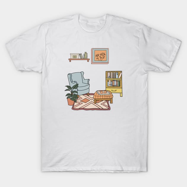 The Great Indoors Living Room Couch T-Shirt by The Lily and The Lark